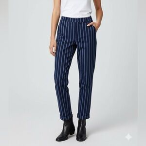 Reformation dark/light blue stripes ankle pants, 0